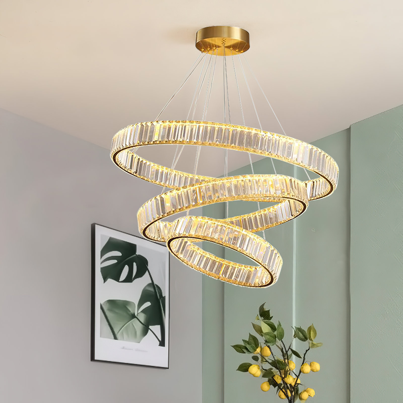Everly Quinn Neilyn 3 - Light LED Tiered Chandelier